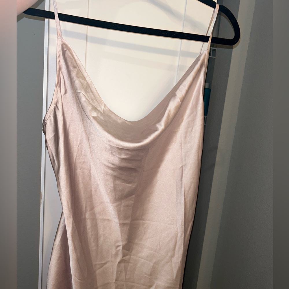 Pink Lily Satin Midi dress